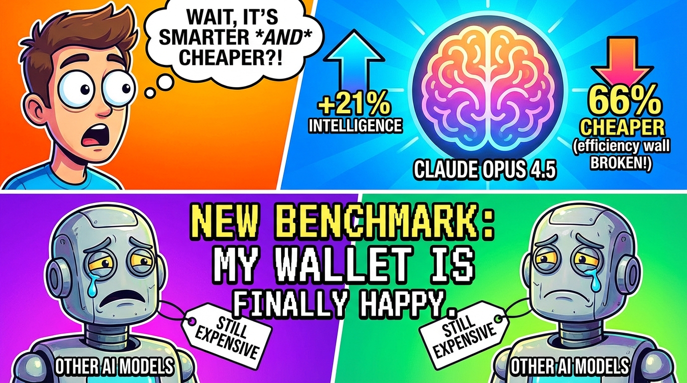 Nobody saw this coming: Claude Opus 4.5 just got hilariously smarter AND cheaper