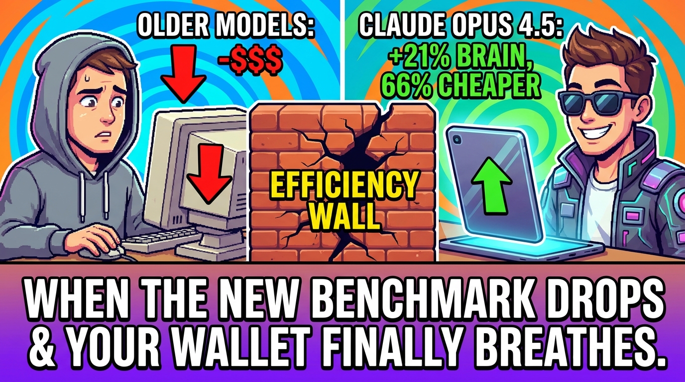 Nobody saw this coming: Claude Opus 4.5 just got 21% smarter and 66% cheaper!
